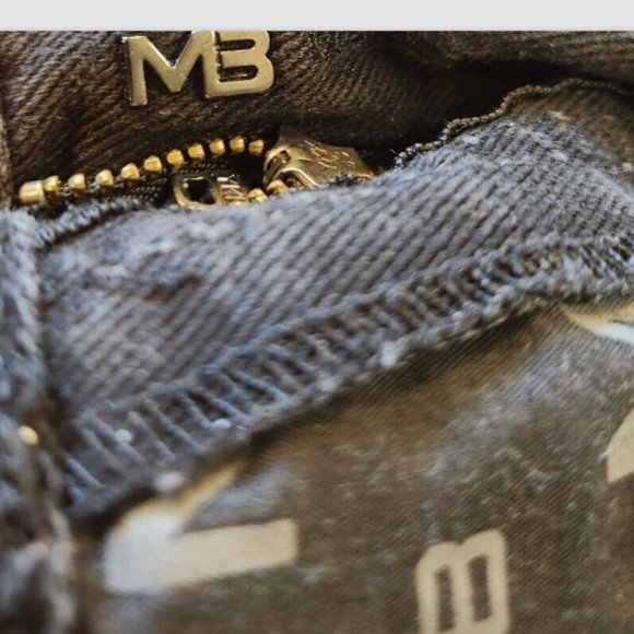 Vtg 90s Marc Buchanan Hip Hop Denim Jeans Leather trim pockets - Picture 10 of 14